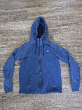 Nike Blue Textured Full-Zip Hoodie | Men's M 💙